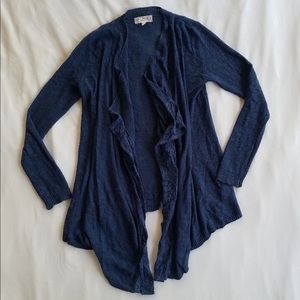Dusty blue waterfall cardigan